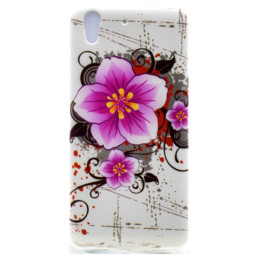 Чохол силіконовий бампер на Huawei ascend Y6 II з малюнком Фіолетові квіти