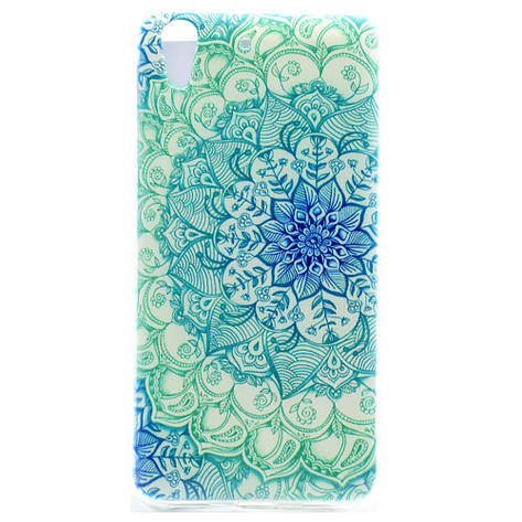 Чохол силіконовий бампер на Huawei ascend Y6 II з малюнком Орнамент синьо блакитний, фото 1