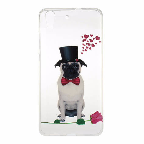 Чохол силіконовий бампер на Huawei ascend Y6 II з малюнком Мопс джентельмен, фото 1
