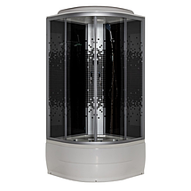 Душовий бокс Vivia 95 BF JK Black Puzzle 90х90х217 см на високому піддоні тоноване скло, фото 3