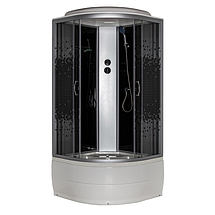 Душовий бокс Vivia 95 BF JK Black Puzzle 90х90х217 см на високому піддоні тоноване скло, фото 4