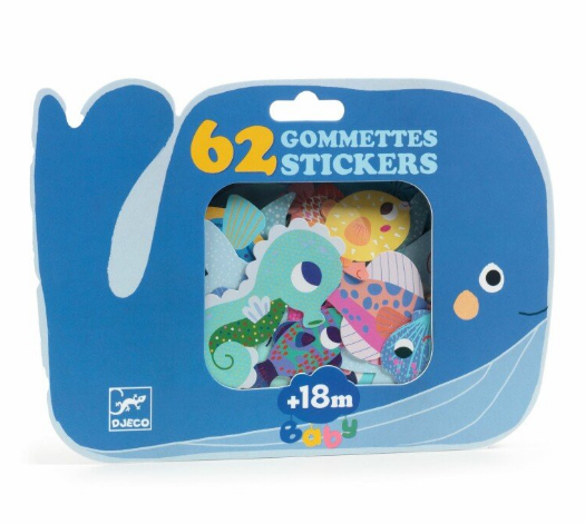 Набір фігурних наліпок Djeco Морські тварини DJ00057, фото 1