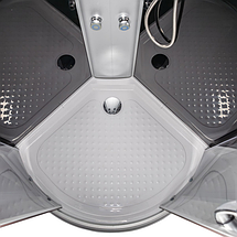 Душовий бокс Vivia 163 RC 100х100х215 см на низькому піддоні з гідромасажем тоноване скло, фото 5