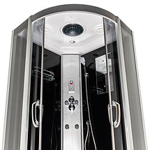 Душовий бокс Vivia 163 RC 100х100х215 см на низькому піддоні з гідромасажем тоноване скло, фото 3