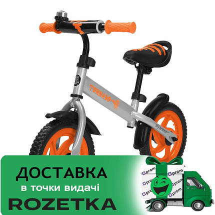 Дитячий біговел 12 дюймів (колеса EVA, обід пластик, дзвінок) BALANCE TILLY TornadoT-21255/3 Orange Жовтогарячий, фото 1