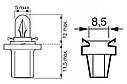 Лампа 24V B8,5d24V 1.2W BOSCH 1 987 302 514 Trucklight (бардачок, панель приладів, салон), фото 4