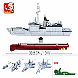 Конструктор SLUBAN M38-B0702 військовий корабель, 459 дет, фото 2