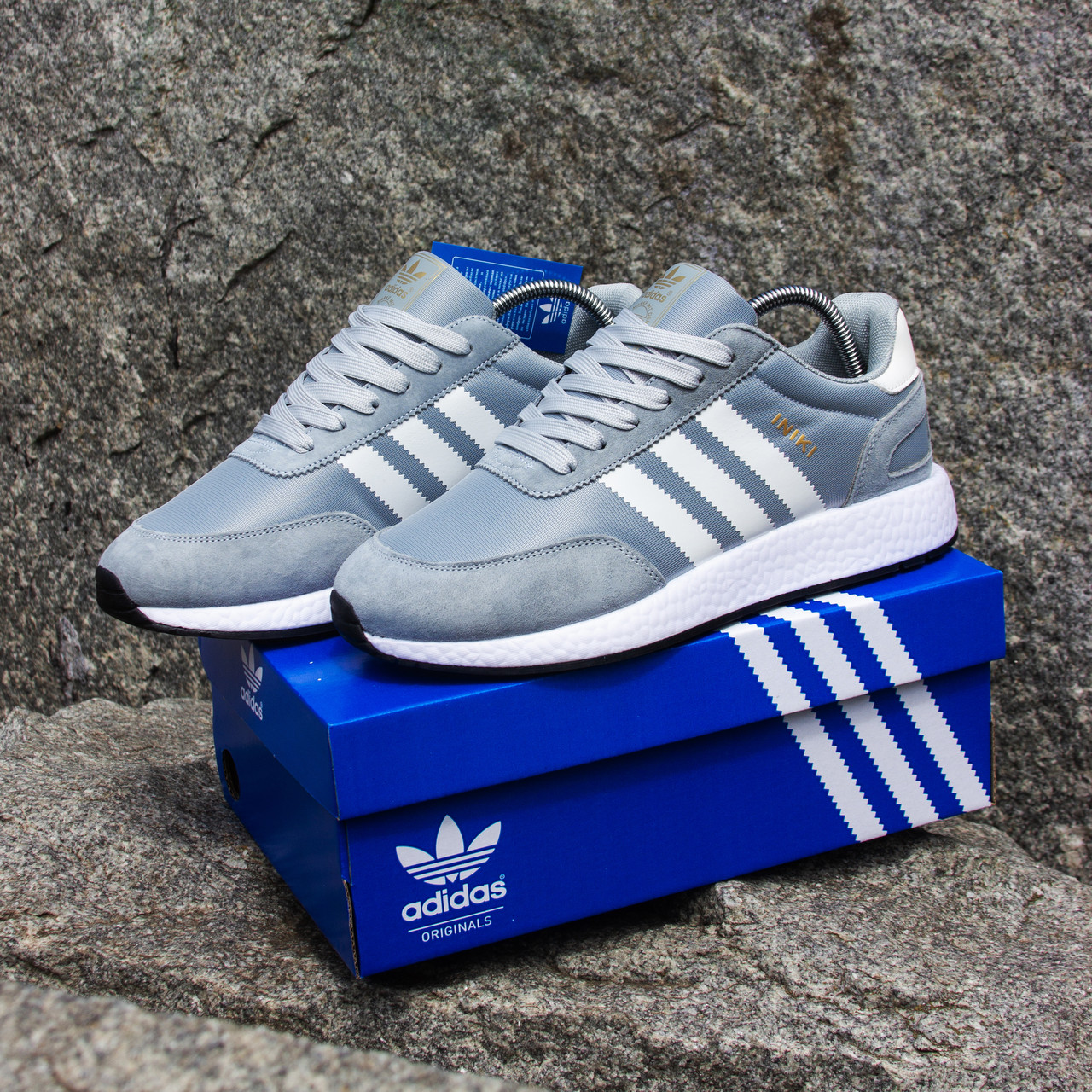 SALE! Чоловічі Кросівки Adidas Iniki сірі
