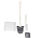 Набір туалетний органайзер йоржик із підставкою силіконовий плоский для миття унітаза підвісної щітка, фото 5