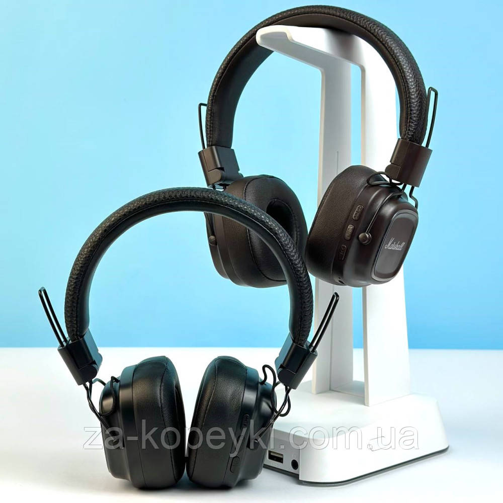 Бездротові накладні Bluetooth-навушники Marshall Major IV Black, фото 1