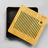 Чабань (Чайна дошка) дерев'яна - бамбукова дошка, пластиковий піддон, фото 2