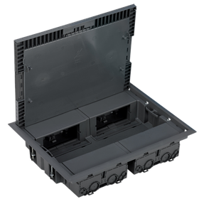 Підлогова коробка прямокутна Simon 8хK45 глибина 65 мм 250х327 мм