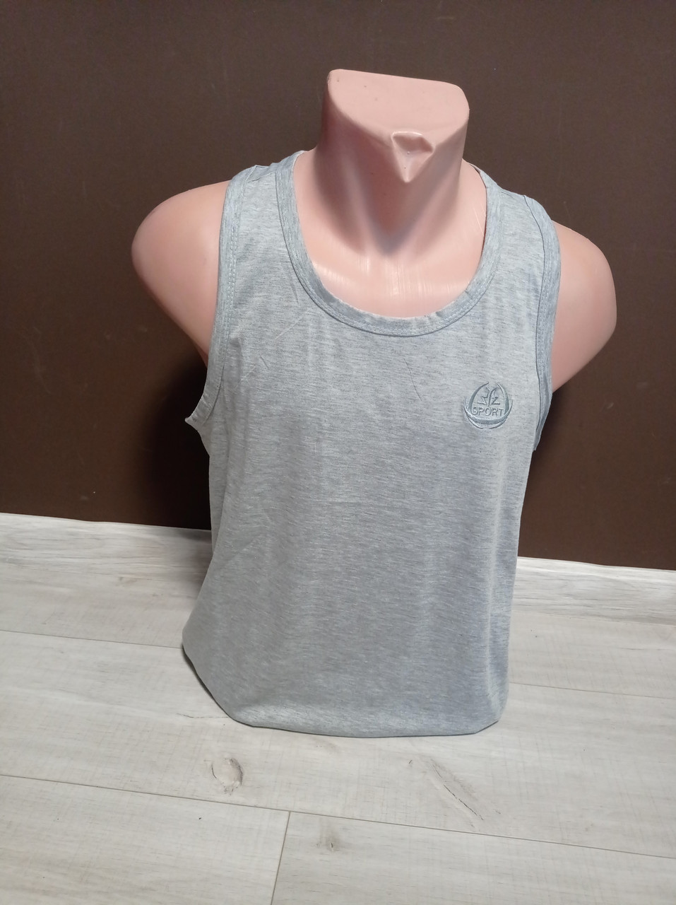 Майка чоловіча 44-52 бавовна сіра і темно-сіра, фото 1