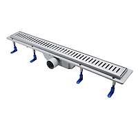 Трап лінійний із сухим затвором і нержавіючою решіткою 700х73 Qtap Dry FA304-700