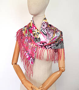 Хустка шовкова середня Рафаєла рожева