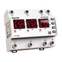 Трифазне реле напруги DigiTOP VA-3F63A M6R з контролем струму