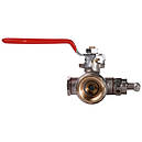 Кран кульовий зі спуском повітря SOLOMON 1/2″ з дренажем B1018, фото 3