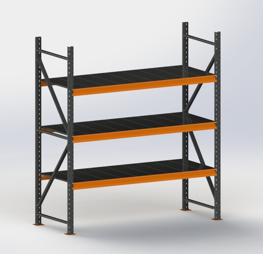 Стелаж 2500х1720х800мм 3полки металевий полочний навантаження на полицю до 550кг
