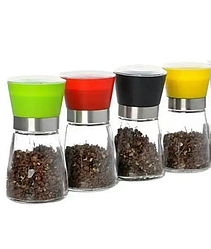 Цукорниця з дозатором 160 мл Helios скляна з нержавіючої кришкою 1707-A