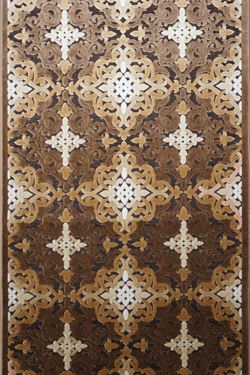 Килимова акрил коричнева TOSKANA-J 2895p BROWN ширина 120 см