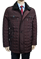 Мужская зимняя куртка "Pierre Carlos". (50р) Стеганная. Бордовая. Турция