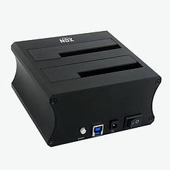 Док-станція XON MemoryDock для двох 2.5"/3.5" SATA HDD/SSD USB 3.0 Чорна (XMD1A12SA2PB 6518)