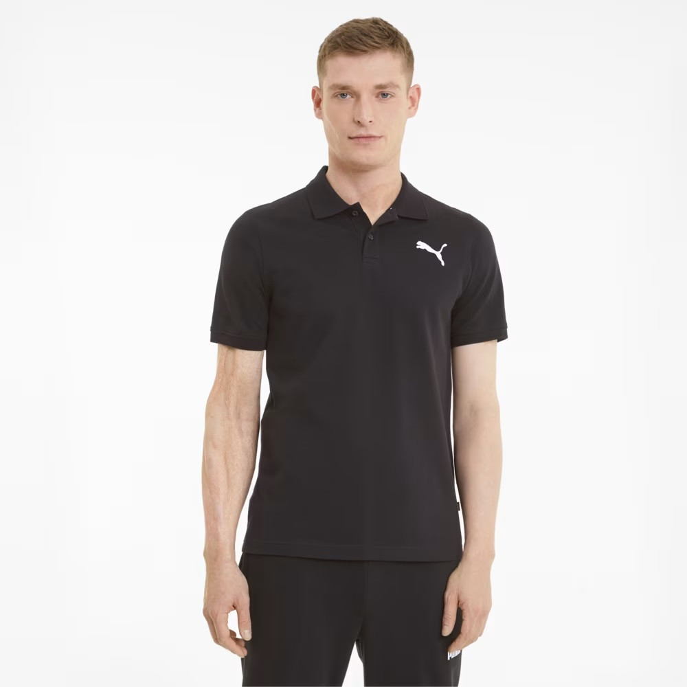 Поло чоловіче Puma Essentials Pique Men's Polo Shirt 586674 51 (чорна, бавовна 96%, повсякденна, бренд пума)
