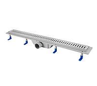 Трап лінійний із сухим затвором і нержавіючою решіткою 800х73 Qtap Dry FA304-800