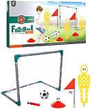 Футбольні ворота MR 1217 50х30х50 см, сітка, прапорці 2 шт., м'яч, насос, конуси 3 шт., фігурки 2 шт., фото 2
