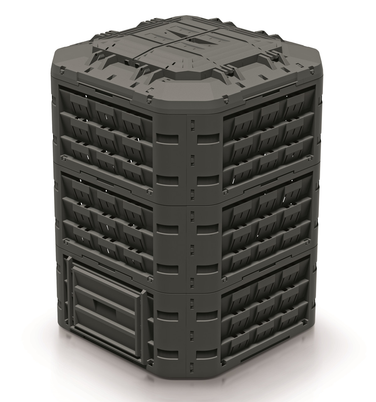 Компостер садовый Compogreen Vario пластик черный объем 950 литров (Time Eco TM)