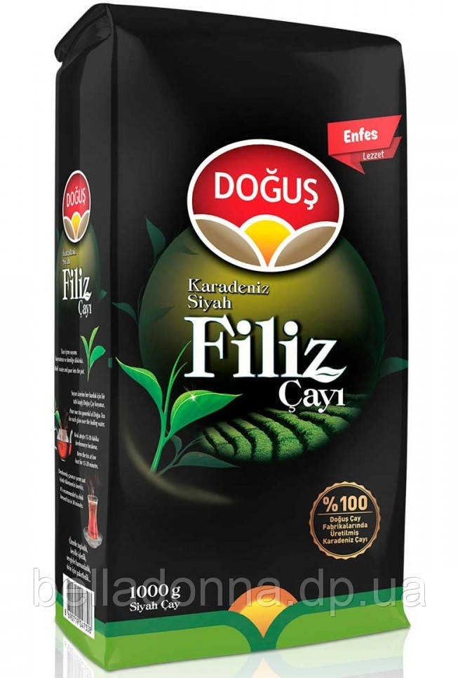 Турецький чай чорний дрібнолистовий розсипний 1000 г Dogus Filiz Cayi
