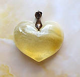 Кулон підвіска Серце100% натуральний Бурштин вага 7,3г, фото 2