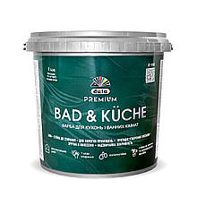 Фарба для ванної та кухні латексна Dufa Premium BAD & KÜCHE P112 шовк мат білий 1 л