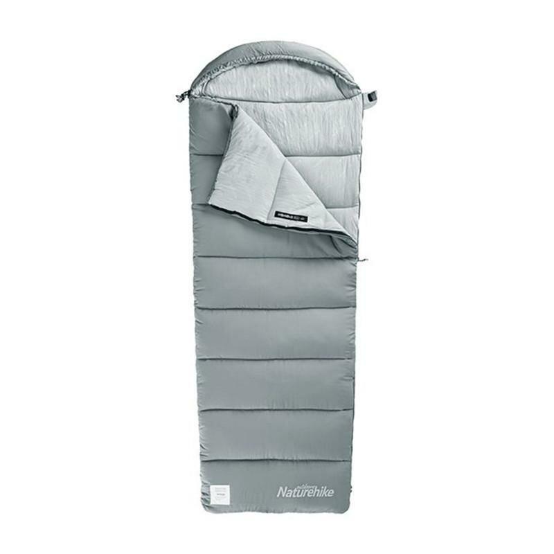Туристичний спальний мішок Naturehike M400 (до -18C) Праворуч блискавка (R) Сірий