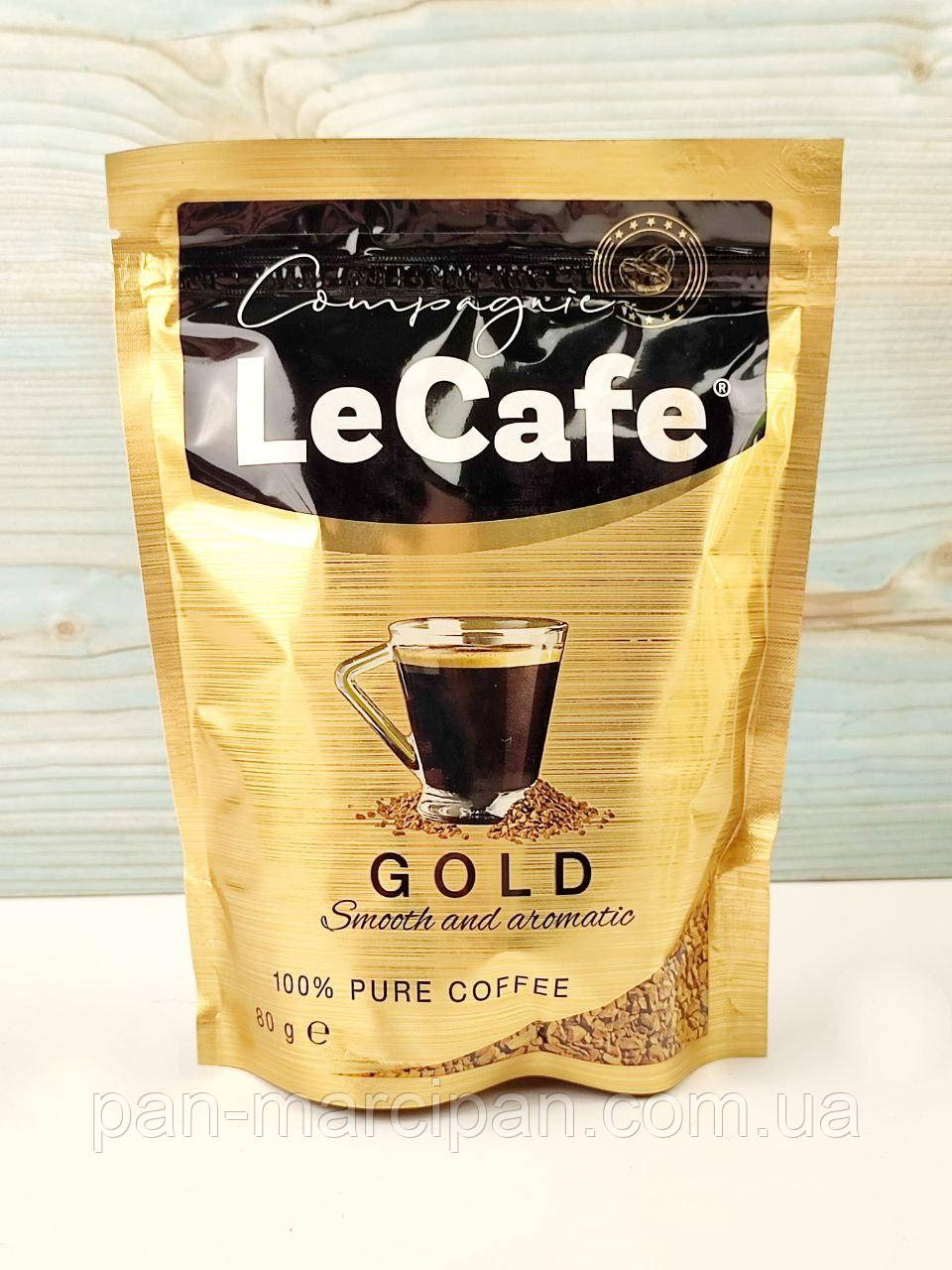 Кава розчинна Le Cafe Gold в м'якій упаковці 80 г Польща, фото 1