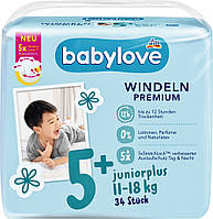 Підгузники Babylove Німеччина 5+ (11-17кг) 34шт