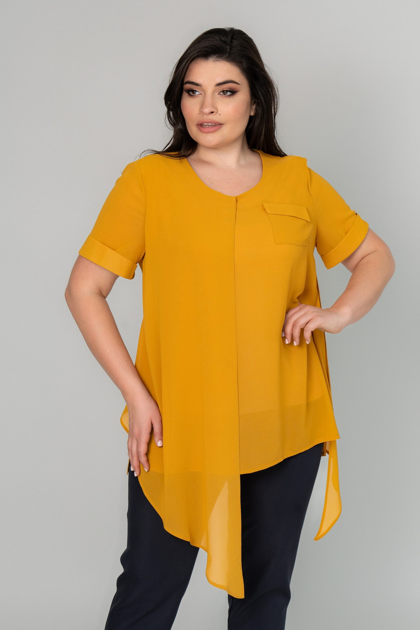 Жіноча туніка літня Дафна шифонова батал великих розмірів 50-60 різні кольори, фото 1