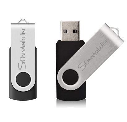 Флешка 64 Гб USB 2.0 Somnambulist  Комп'ютерна флешка 64 Гб металева Чорна
