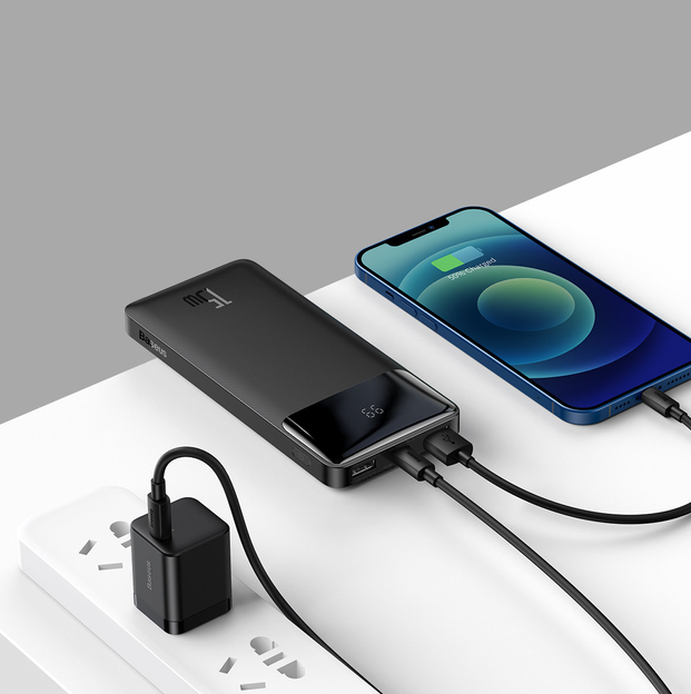 Портативні зарядні пристрої Power Bank Baseus 10000 mAh 15 W Bipow Digital Display для смартфона