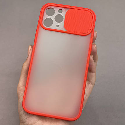 Чохол для Apple iPhone 11 Pro матовий із закритою камерою чохол на телефон айфон 11 про червоний cur, фото 1