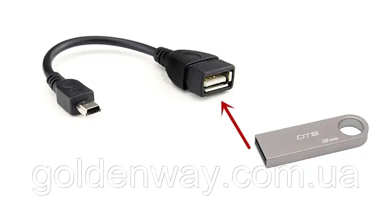 Перехідник адаптер для OTG USB - MINI USB підключення USB FLASH флешку до міні ЮСБ mini USB