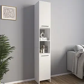Висока вузька шафа на підлогу пенал з 6 полицями для вітальні, пенал з 2 дверками для одягу в спальню