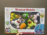 Карусель заводна музична дитяча, мобіль на ліжечко