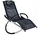Шезлонг качалка Carruzzo L66J чорний, фото 2