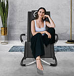 Шезлонг качалка Carruzzo L66J чорний, фото 6