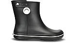 Чоботи гумові жіночі короткі з кружечком / Crocs women's Jaunt Shorty Boot (15769), Чорні, фото 5