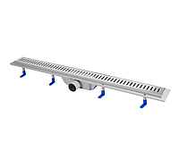 Трап лінійний із сухим затвором і нержавіючою решіткою 900х73 Qtap Dry FA304-900