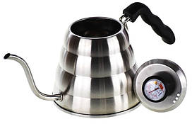 Чайник із термометром 1.2 л Pour Over Coffee Pot Металік