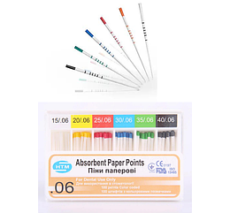 Штифти паперові конус 06/10 200 шт./пач. Absorbent Paper Points HTM