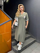 Гарне плаття спорт із лакости з короткими рукавами розміри батал, фото 2